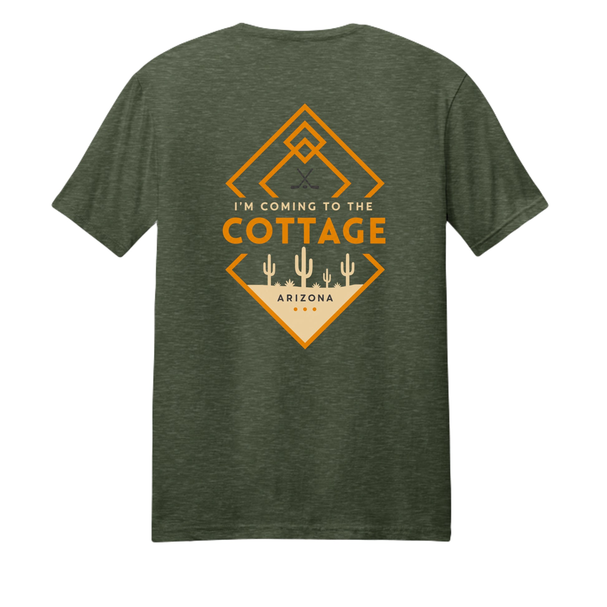 Heathered Forest Green - DM108 - BACK
